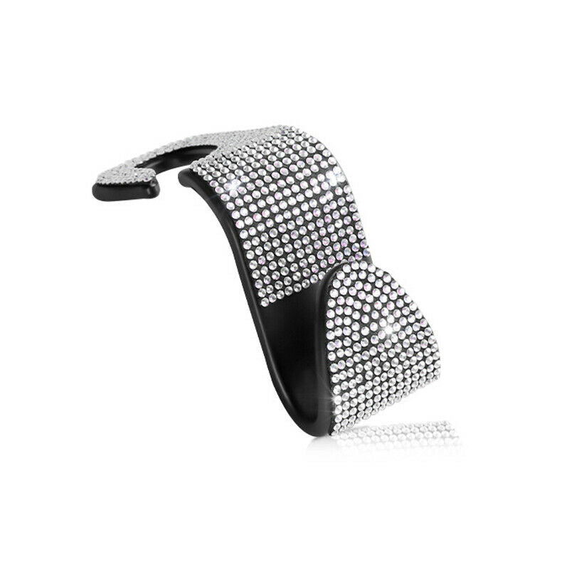 4Pc Car SUV Interior Bling Seat Back Storage Handbag Hook Headrest Hanger Holder