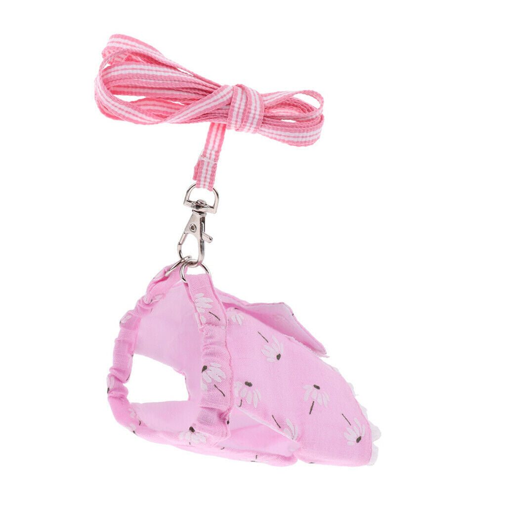 Small Pet Hamster Leash Gerbil Control Harness Vest Walk Collar Safety Strap Red