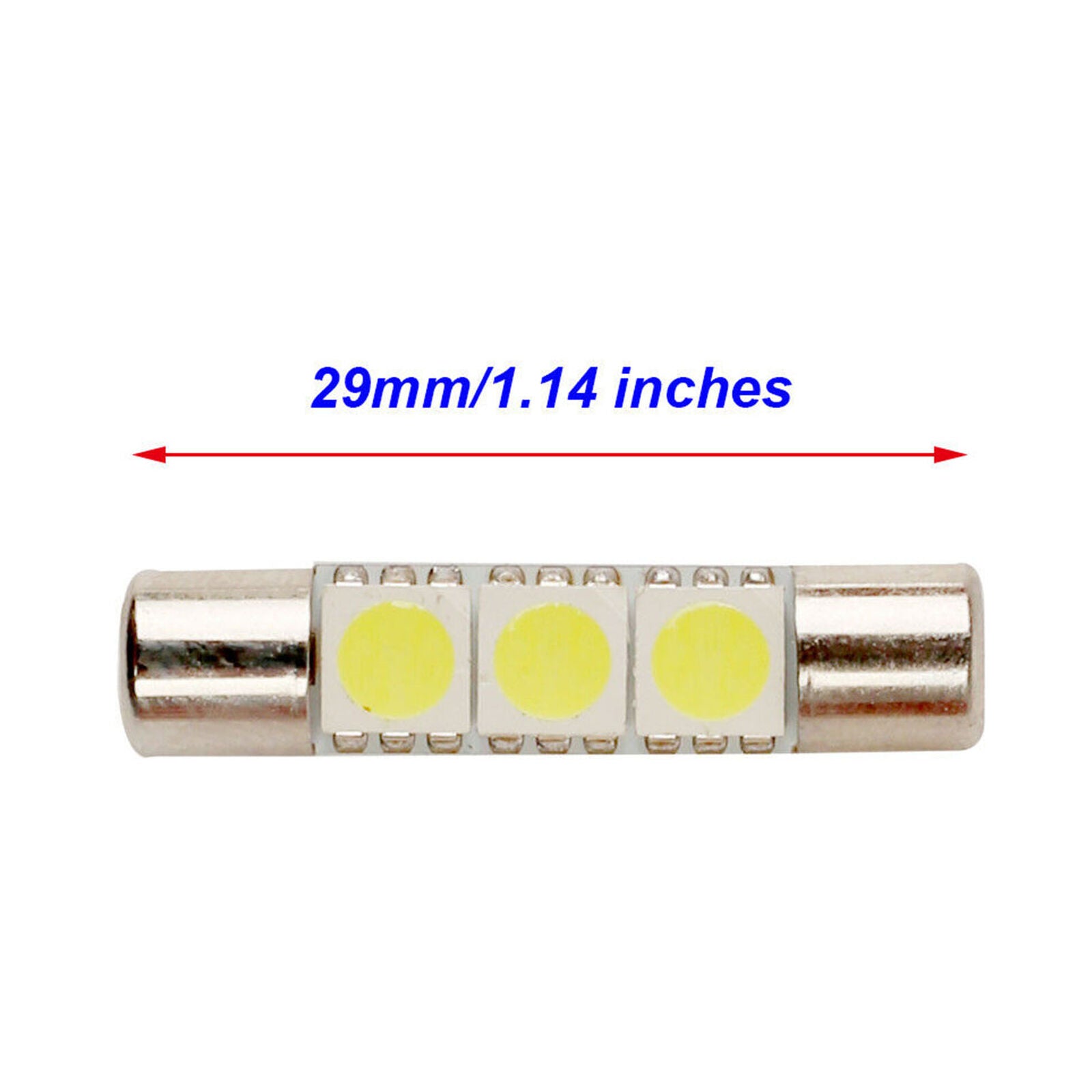 4 x White LED 6614F 6641 TS-14V1CP F30-WHP Fuse Visor Vanity Mirror Light Bulbs