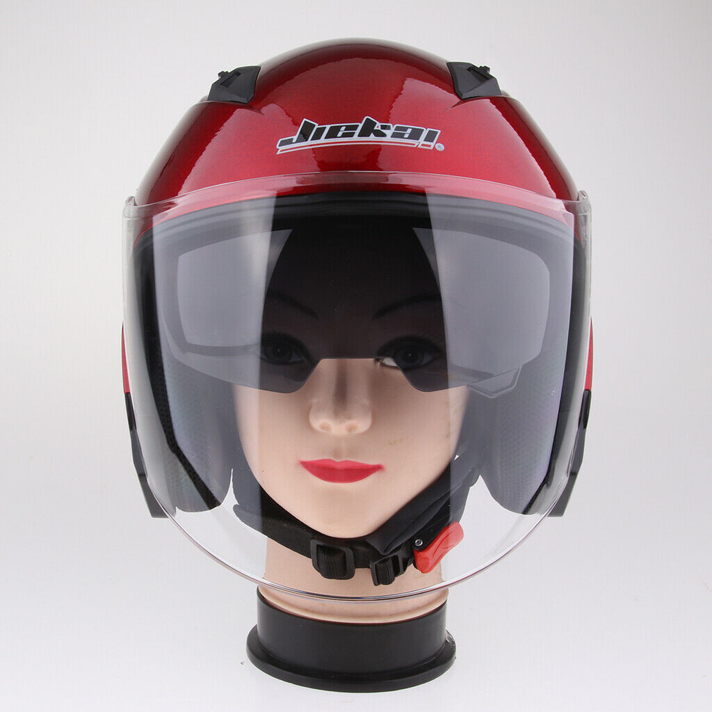 Motorcycle 3/4 Open Face Helmet Double Face Mirror Helmet Flip up Sun Shield