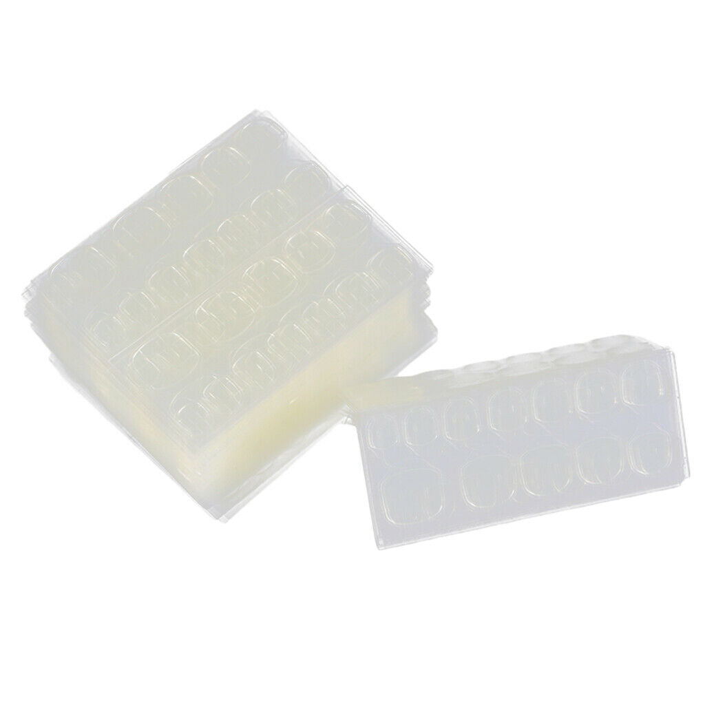 240 Pack Waterproof False Nails Tapes Breathable Nail Art Stickers Glue