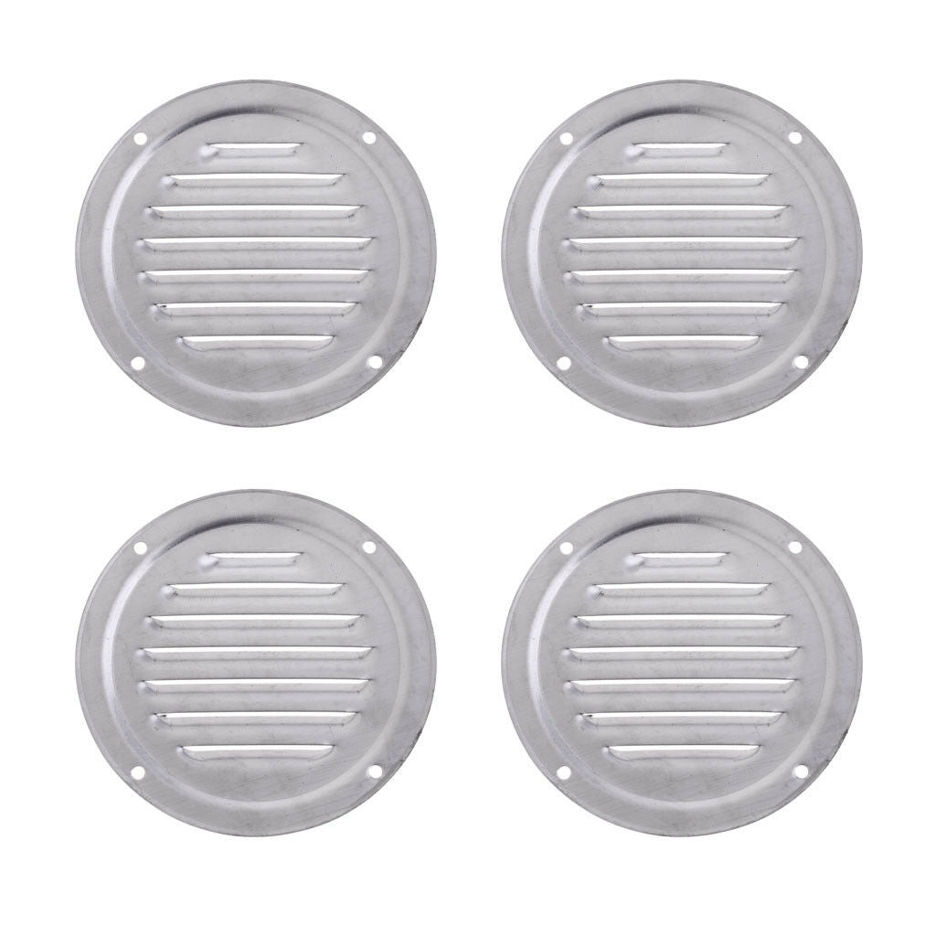 4 Pcs Stainless Steel 4" Boat Round Louver Vent Ventilation Deck Hardware