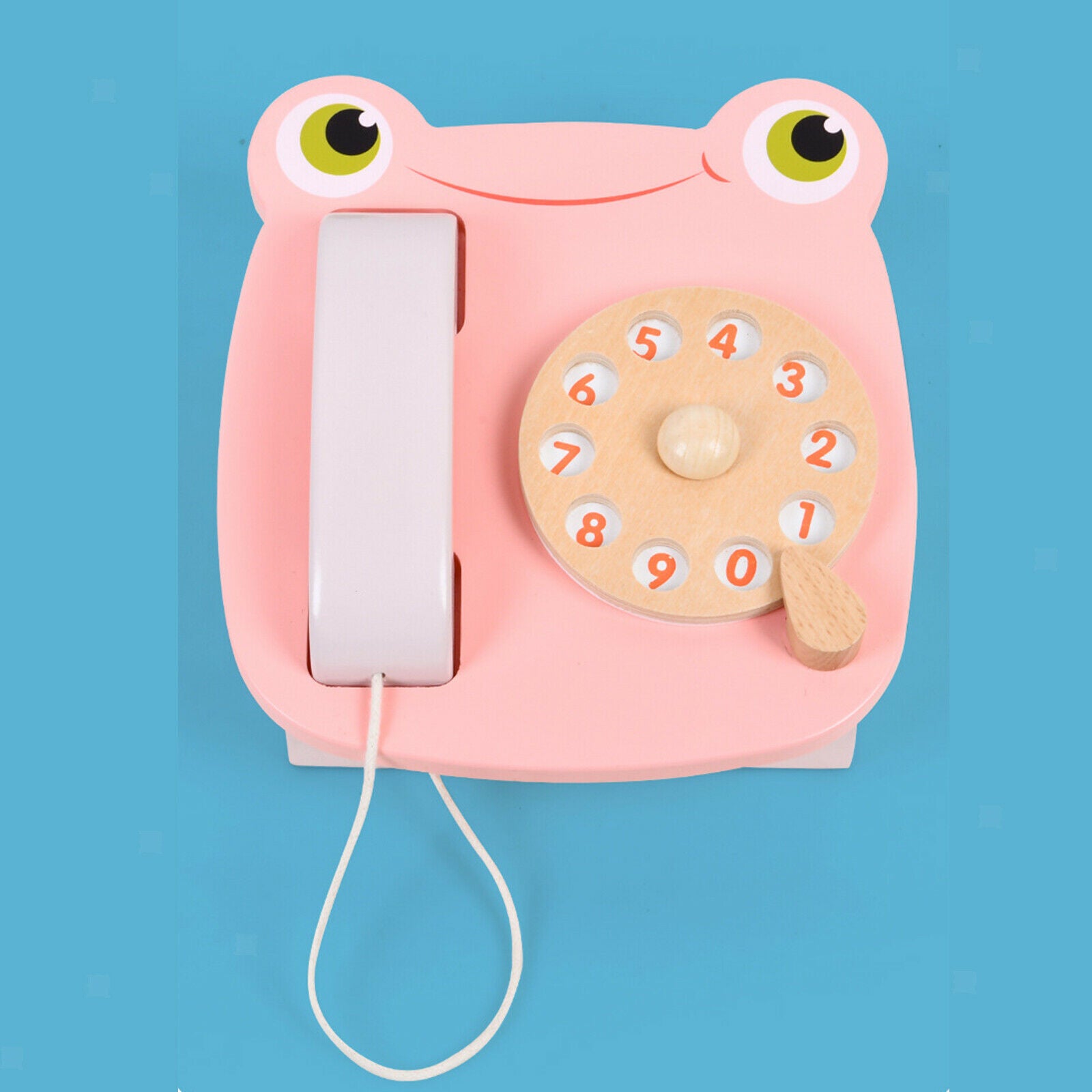 Wooden Frog Telephone Emotion Cultivation Phone Game Toys Kids Pretend Play