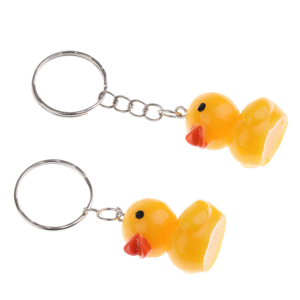 Pack of 12 cute simulation yellow duck charms