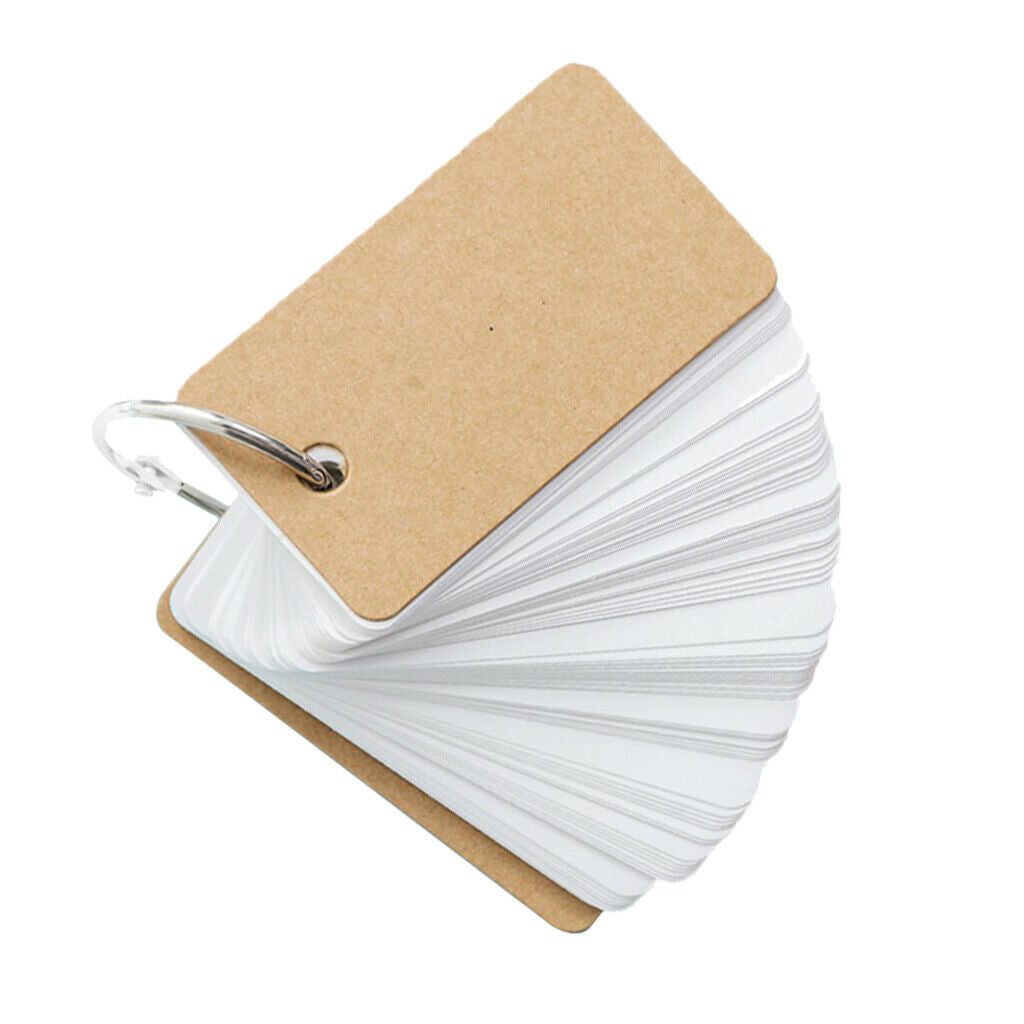 4 packs (100 sheets per pack) blank index cards with ring