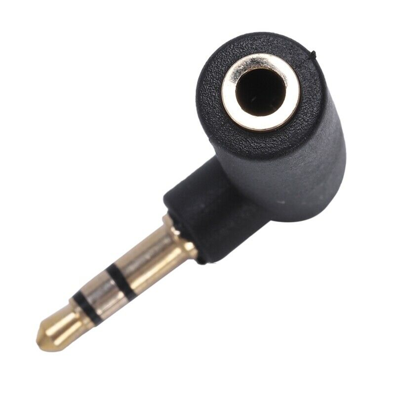 3.5mm male to female Angle Stereo Plug Adapter Converter "L" Shaped Straight AT4