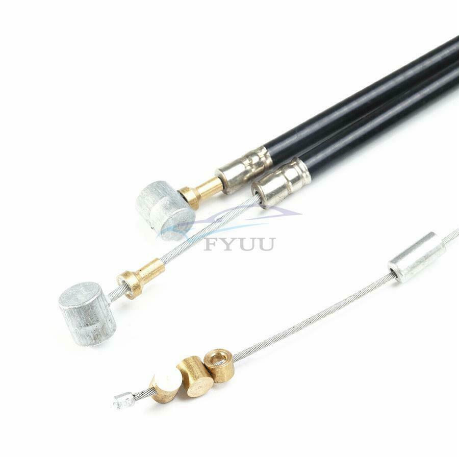 Universal Black Motorcycle Cable Kit Clutch + Brake + Throttle Harness Wire