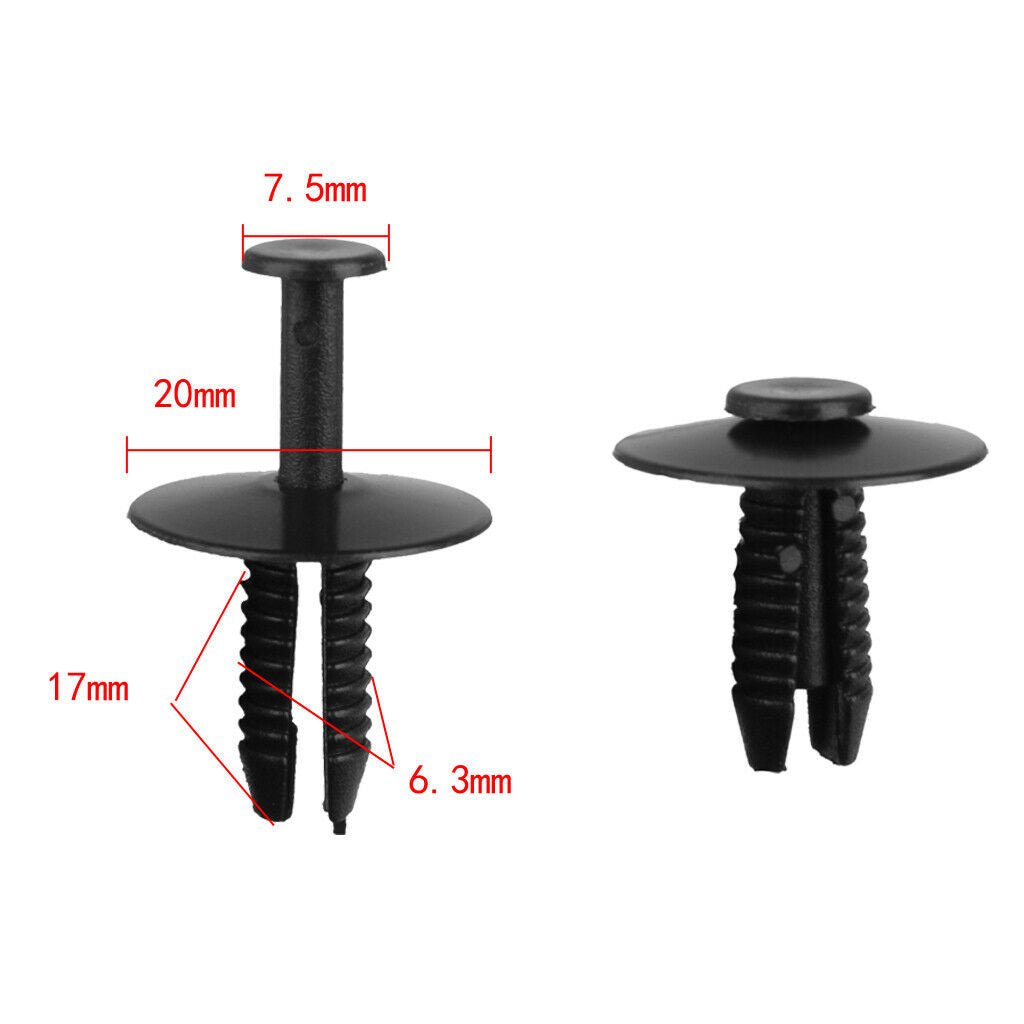 Nylon Push-Type Retainers Clips for  51-11-8-174-185 30Pcs