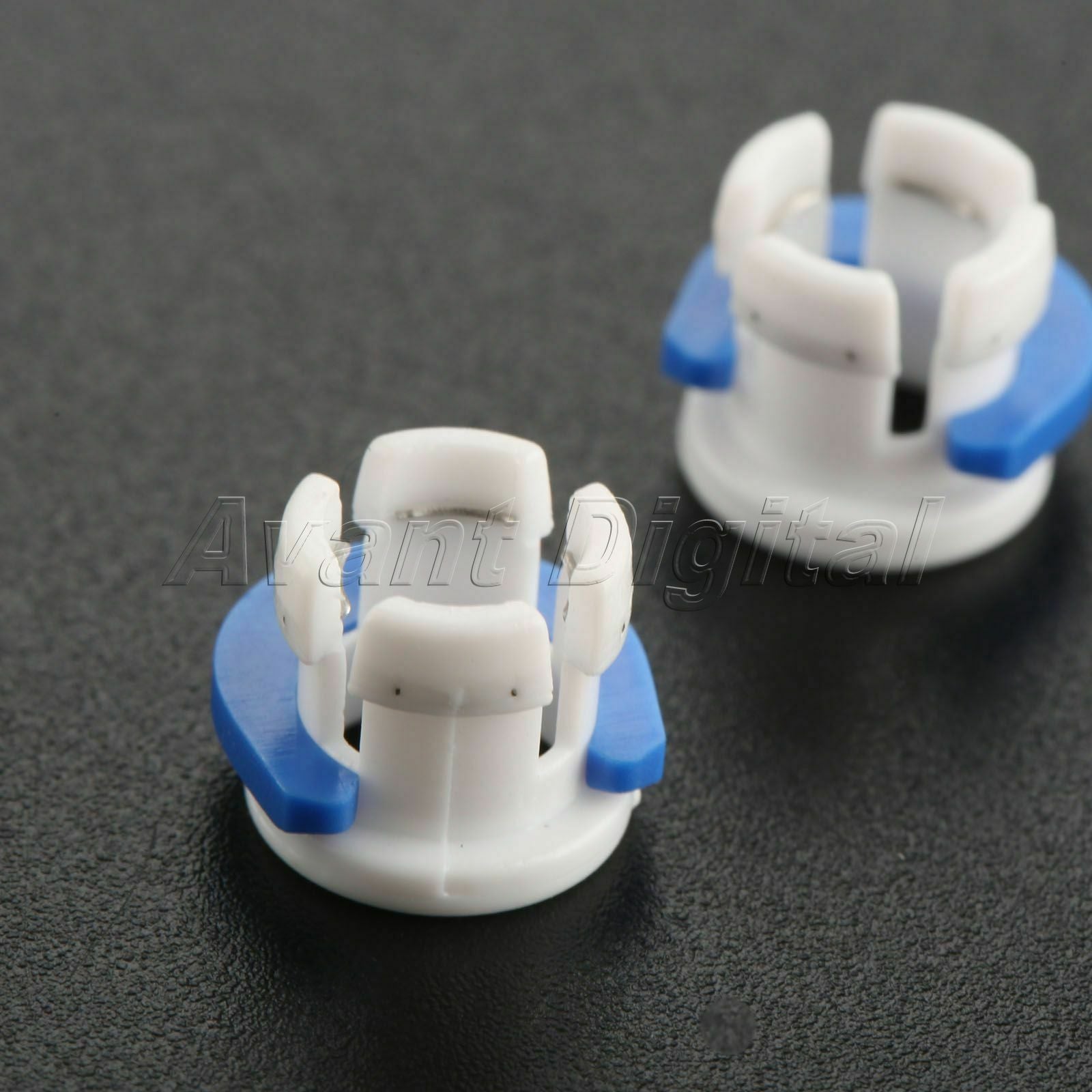 10 set  Durable Plastic Bowden Tube Clamp Clip 10x white clamps + 10x blue clips