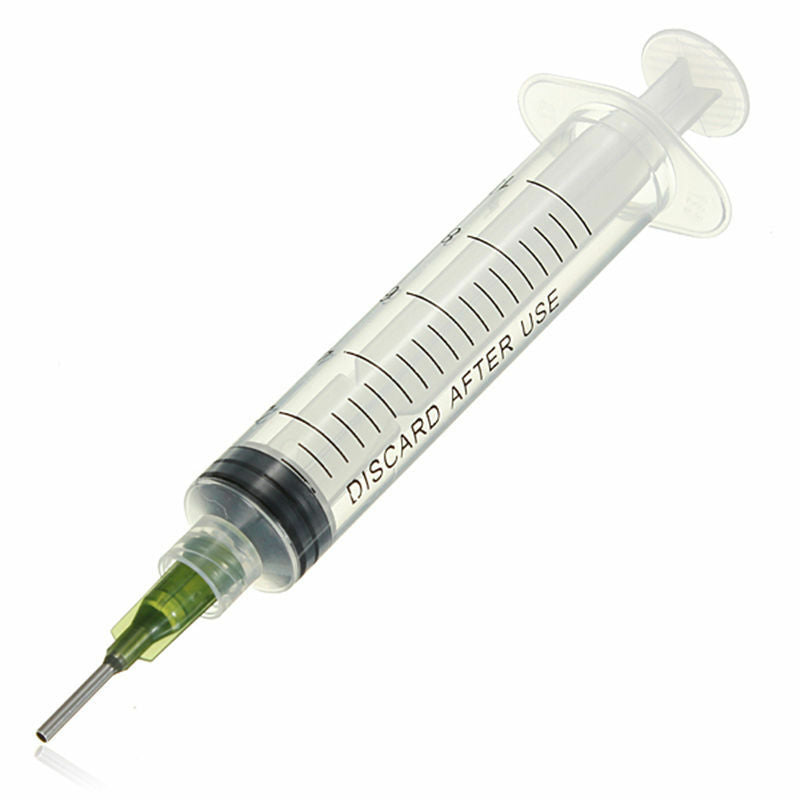 Syringe SMT SMD PCB Solder Paste Adhesive Glue Liquid Dispenser W/ Needles 10CC