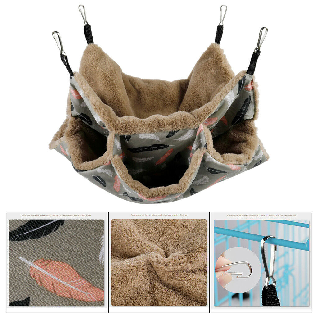 Pet Hammock Birds Hamster Squirrel Toys Guinea Pig Rat Cage Nest Hanging Beds
