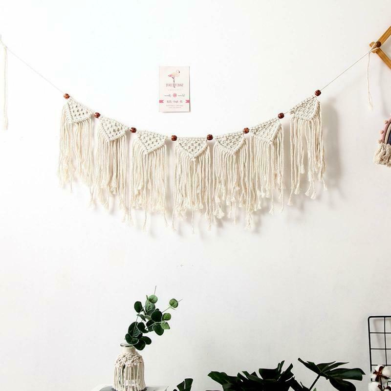Elegant Pull Flower Macrame Bedroom Wall Hanging Pendant Art Wall Accents Decor