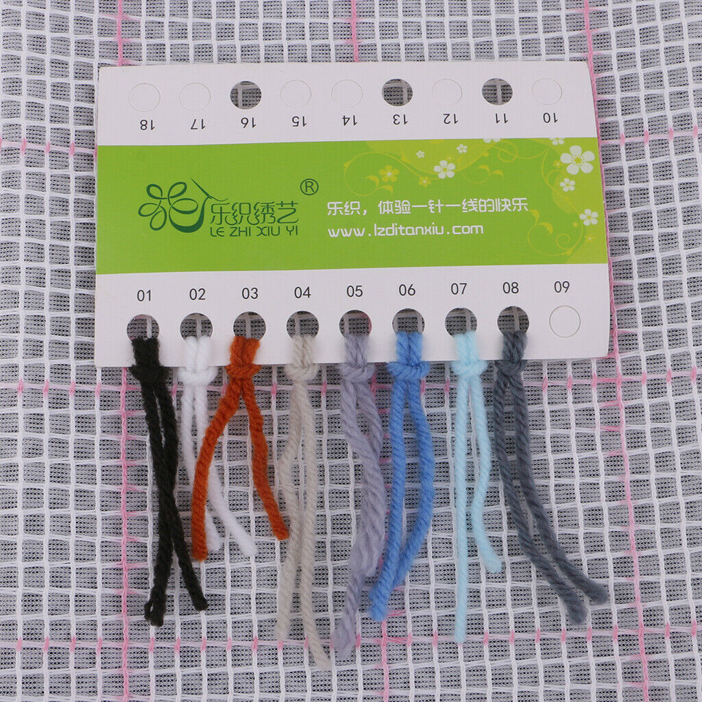 DIY Wolves Latch hook kit - with Wooden Crochet Hook Do Your Own Embroidery