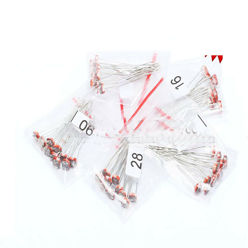 50pc Light Dependent Resistors (LDR's)Photoresistor 5506 5516 5528 5537 5539 Kit