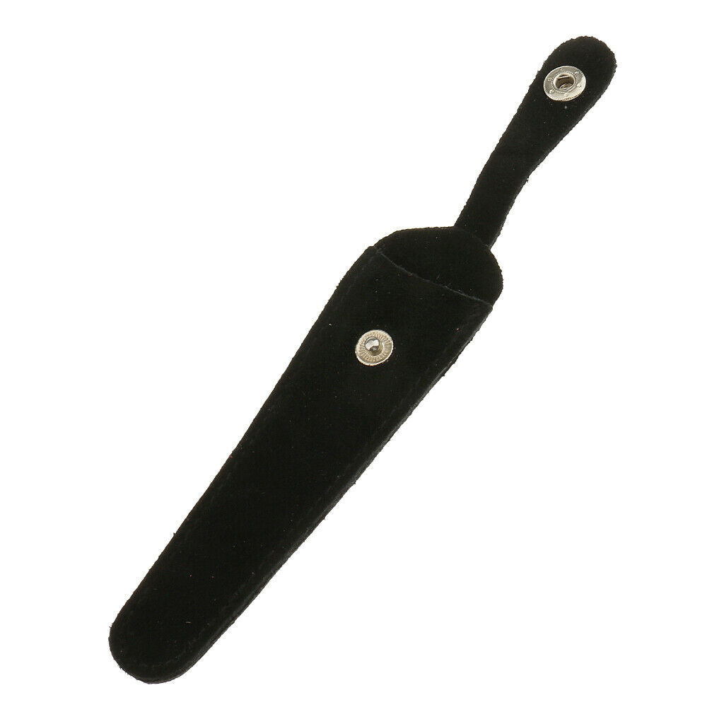 Durable Artificial Leather Hair Cutting Scissors Sheath Pouch Bag - Black