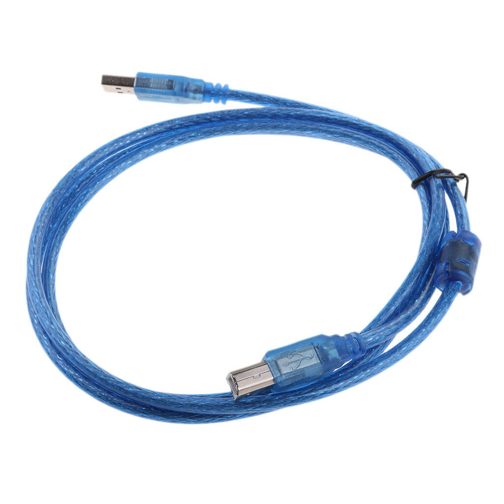 1.5meters USB 2.0 High Speed Cable Long Printer Lead A to B Blue Shielded