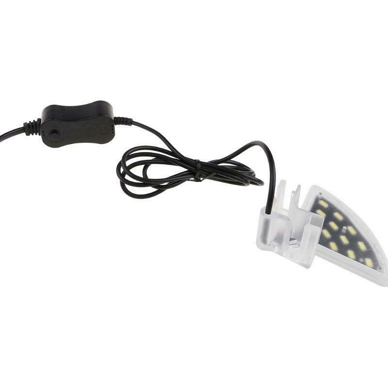 EU 100-240V LED Clip-on Fish Tank Aquarium Lighting Bulb White Light