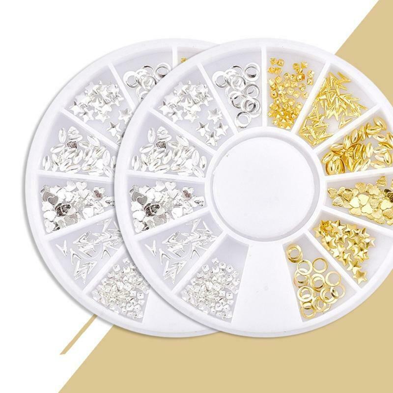 Nail Art Studs Star Ring Circle Heart Pattern Metal Sheet Nail Art Decorations