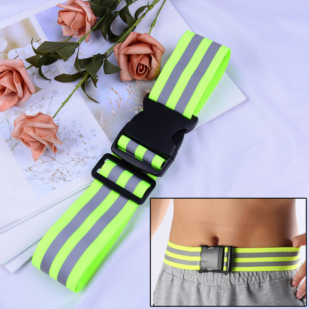 High Visibility Reflective Security Safety Belt Running Jogging Walking Bikin_DD
