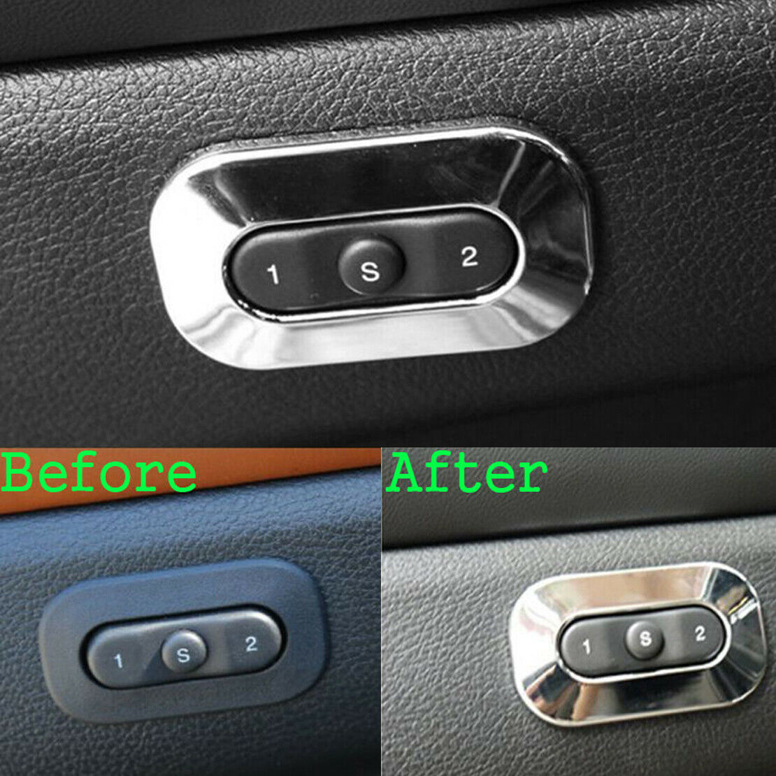 Chrome Seat Switch Button Adjust Cover Trim fit for Dodge Durango 2011-2020 New