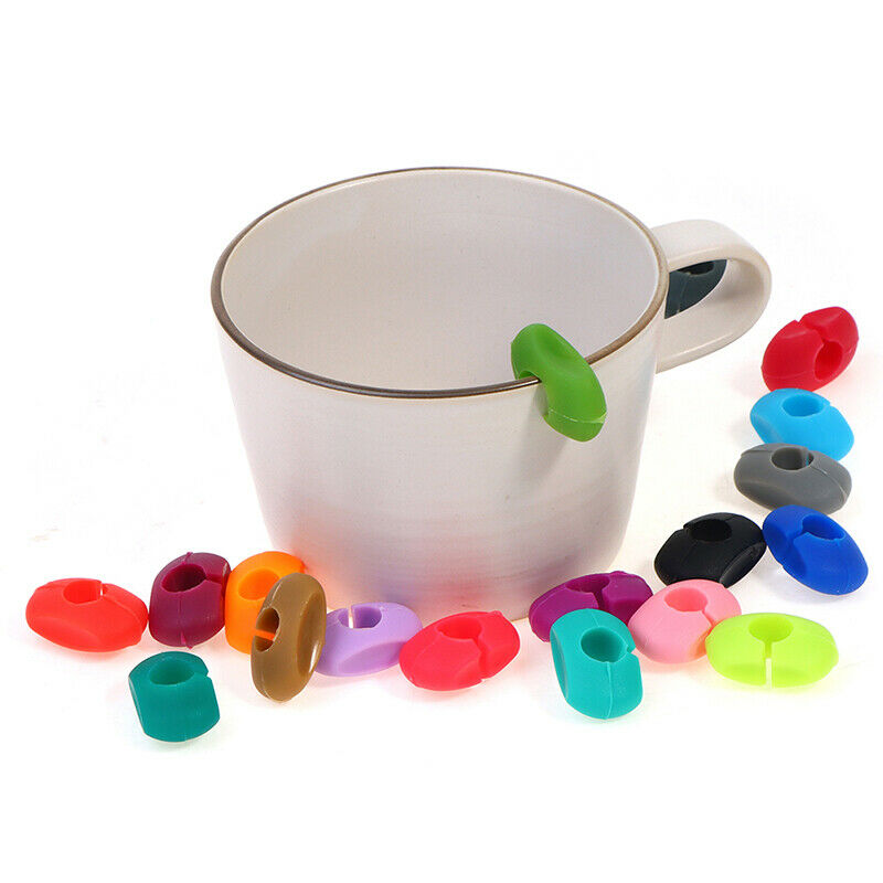 24PCS Wine Glass Identification Ring Silicone Party Glass Identification M L SJ