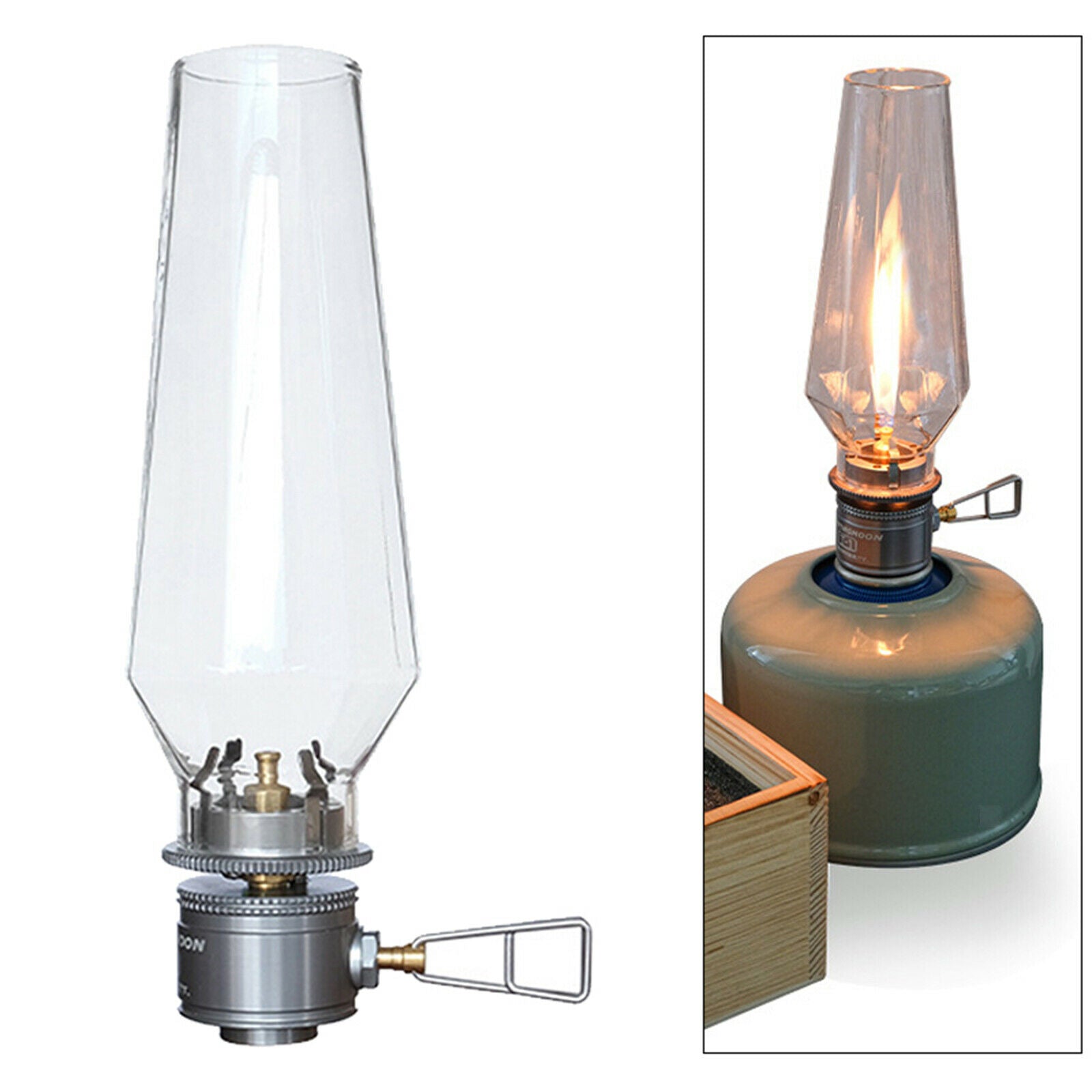 Gas Lantern Lamp Tent Light Outdoor Use for Camping Picnic Backpacking