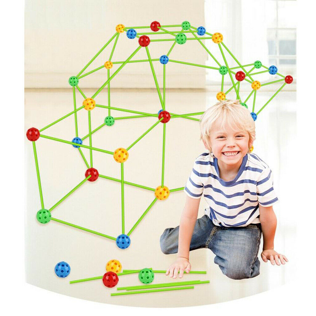 155Pcs Build Your Own Den Set Kit Present Children DIY Tent Gift Exercises