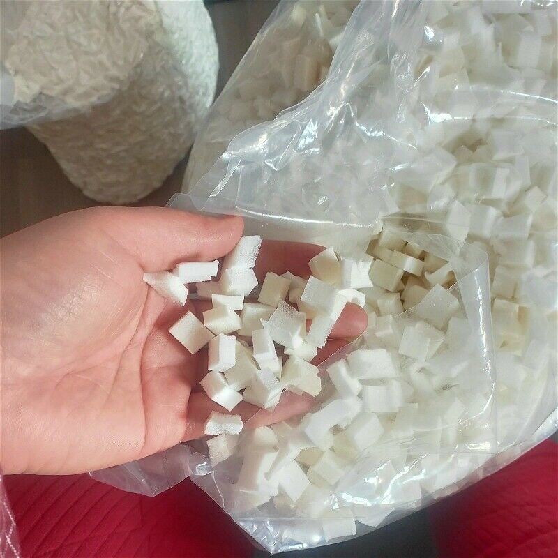 500g Natural Latex Fill Square Loose Stuffing for Pillows/Cushions Bean Bag DIY