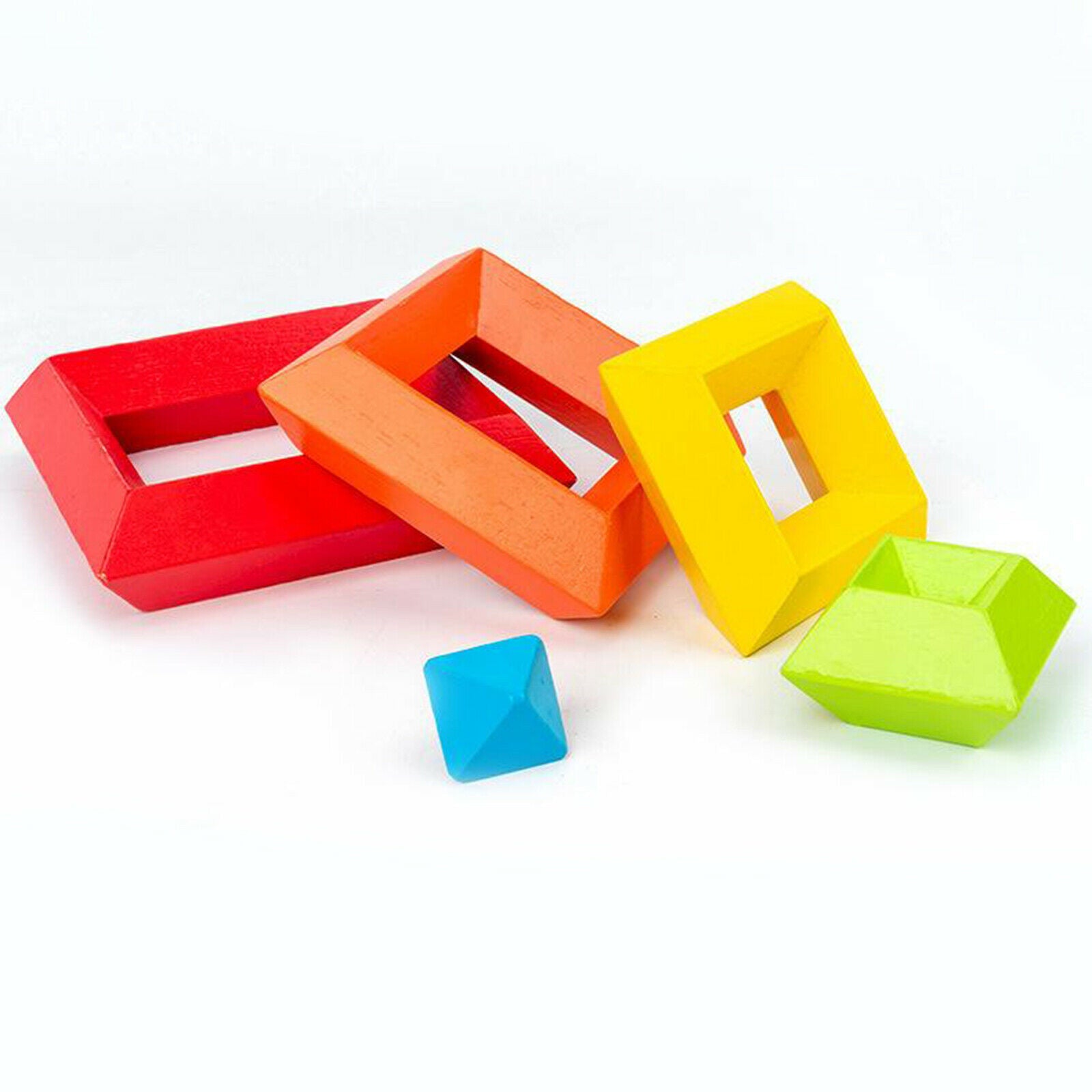 Creative Wooden Wisdom Rainbow Block Construction Toys for Kids Build Owl