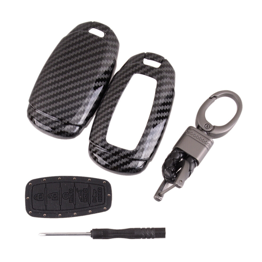 Car Key Fob Cover Case Shell Keychain Fit for Hyundai Palisade Elantra 2018-2021