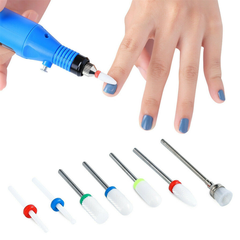 Carbide Nail Drill Bits Set 7Pcs Acrylic Nail File Drill Bit Manicure Pedicure,