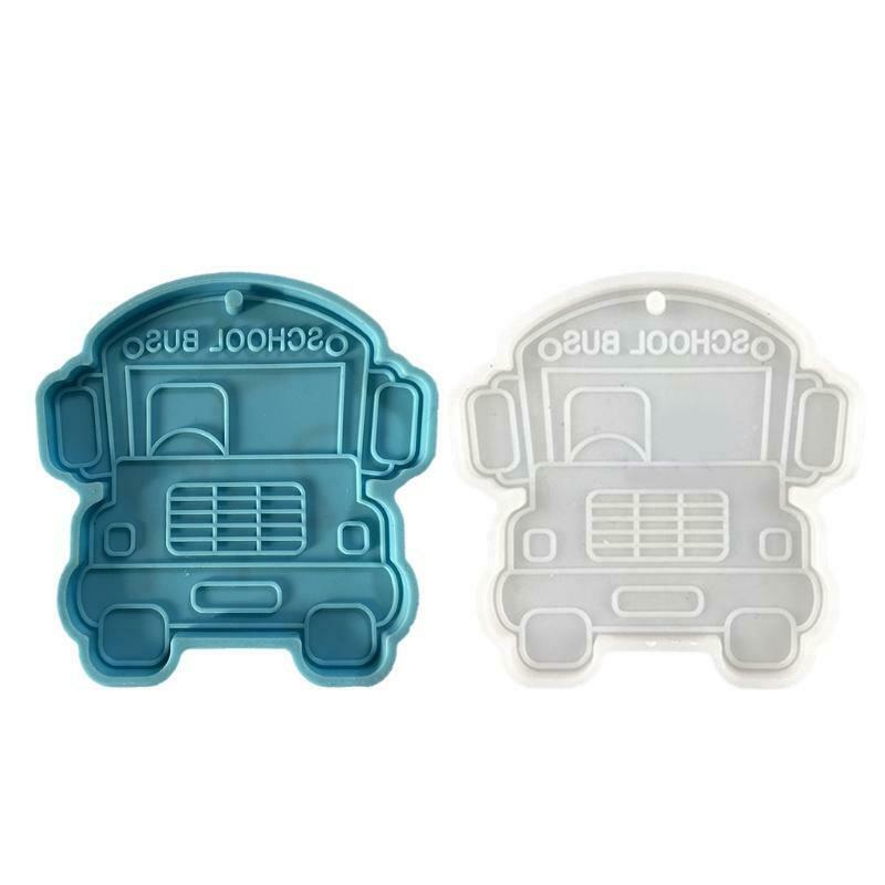 Cartoon School Bus Keychain Mold Epoxy Crystal Silicone Mold Customized Mold