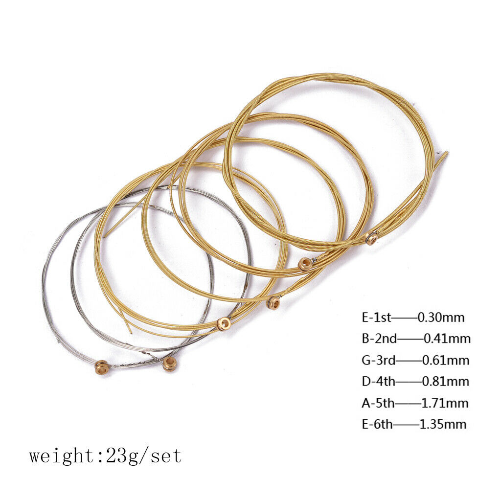 6 Pieces Guitar String Replacement Parts for Acoustic Folk Guitar Accessory