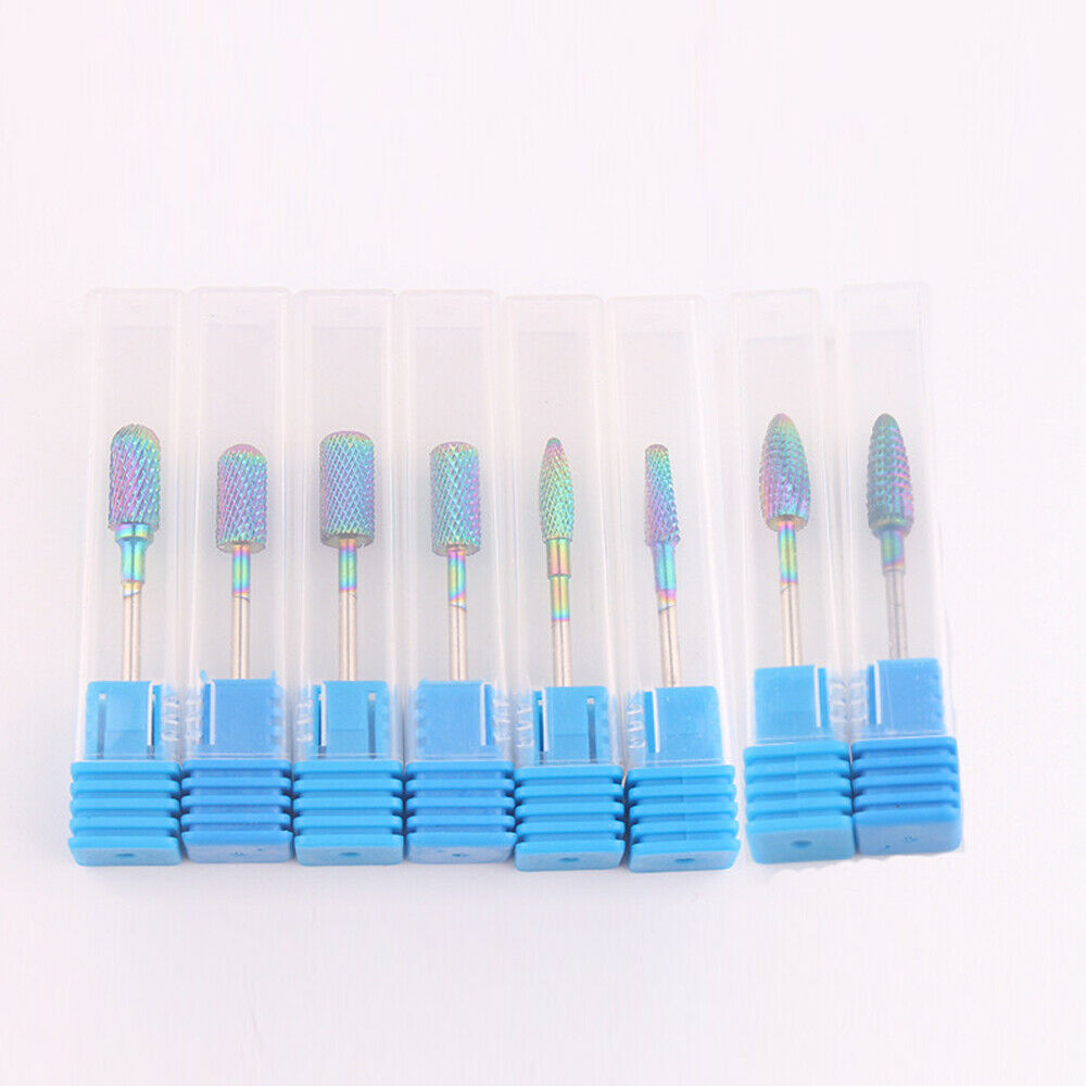 8x Carbide Nail Drill Bits Manicure Set Pedicure Art Tool Electric File Head Gel
