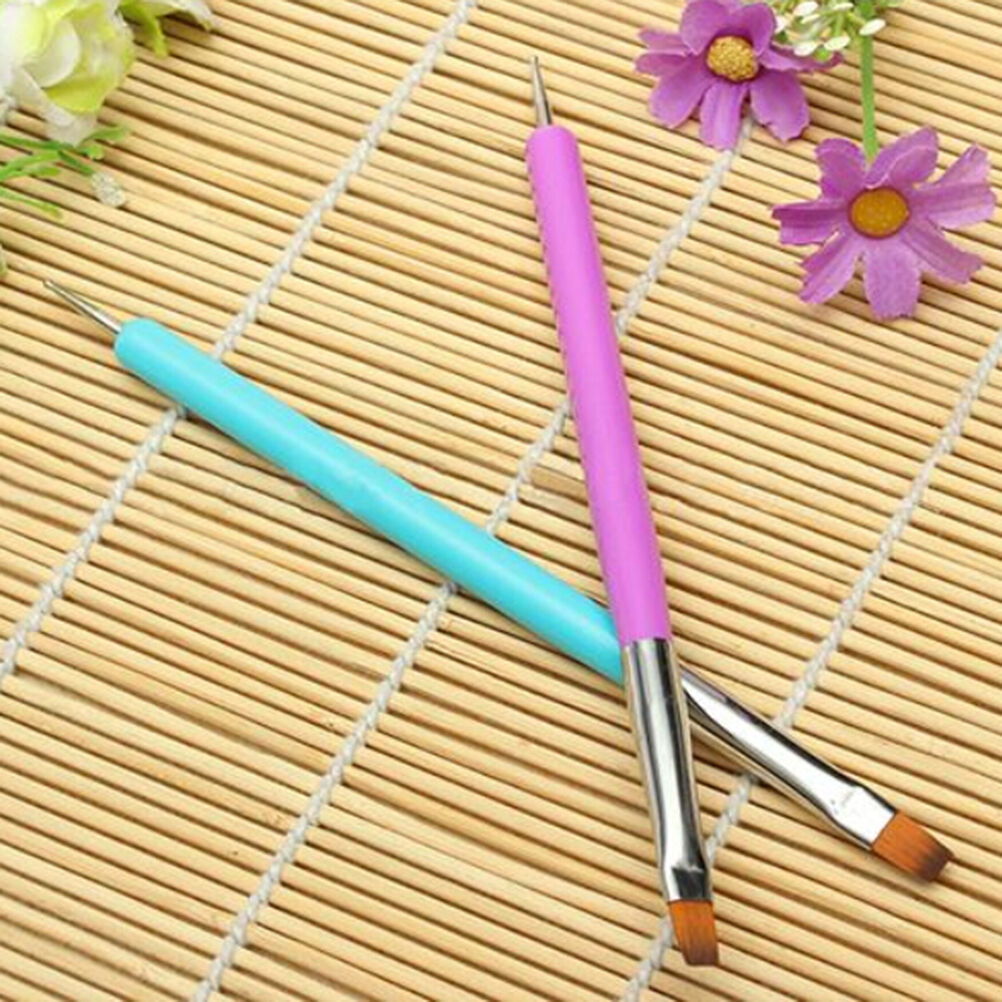 2-Ways Nails Art Pen Painting Dotting Acrylic UV Gel Polish Brush-Liner Tool  BU