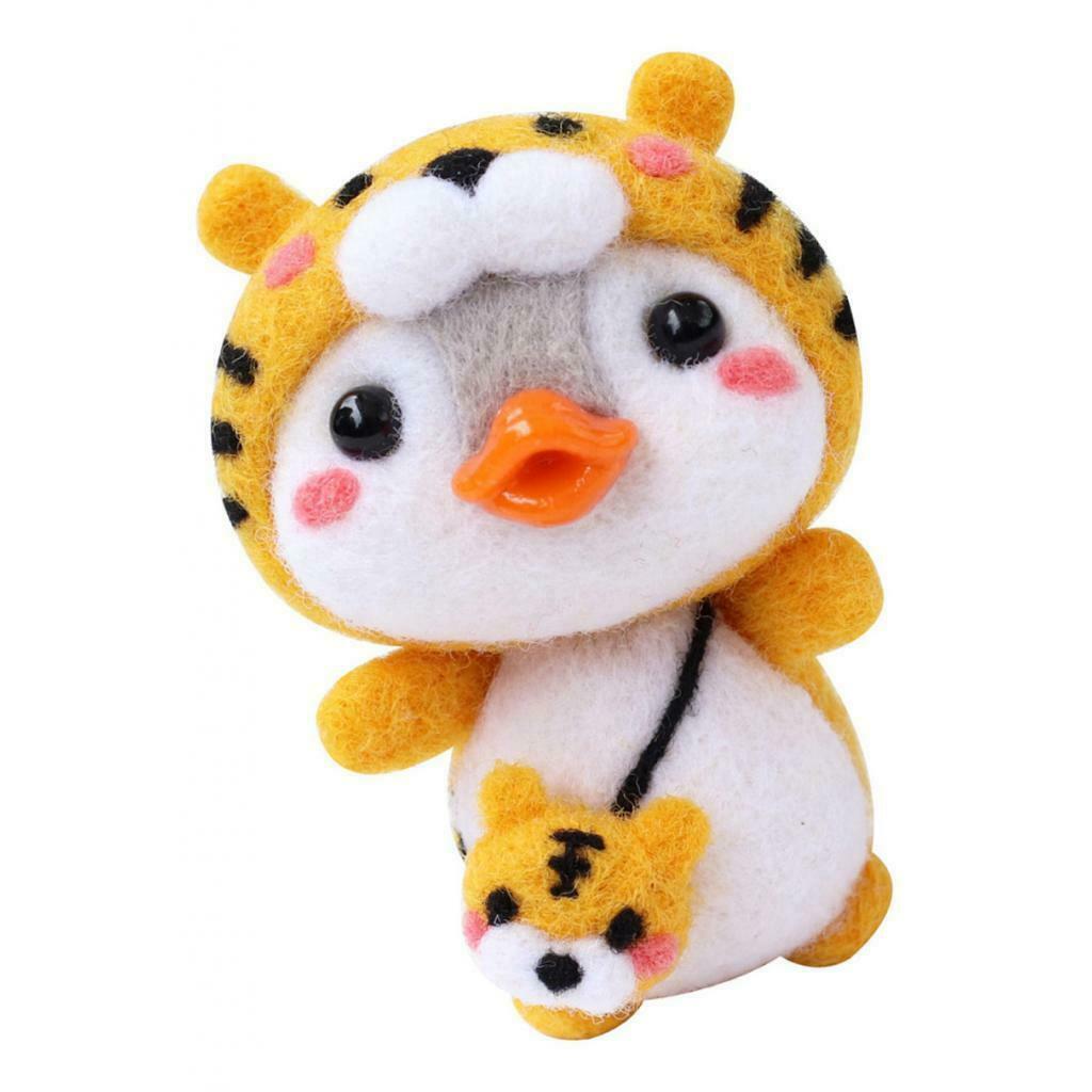 Animal Needle Felting Kit For Beginner with Basic Tools penguin tiger