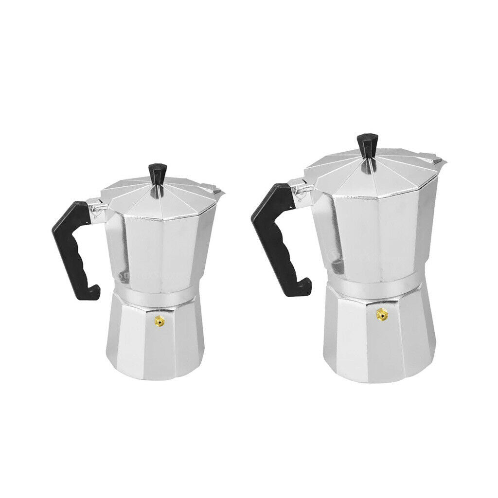 Aluminum Coffee Moka Cooker Pot Expresso Latte Cooker Coffee Maker 3 / 6Cups