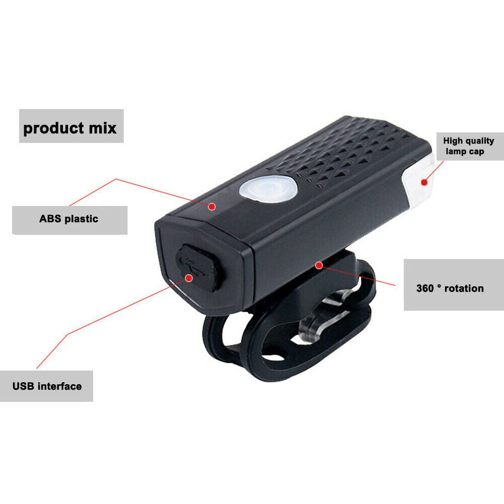 5pcs/Set Bike USB Front Tail Lights Bottle Holder Phone Holder Horn Bell Set