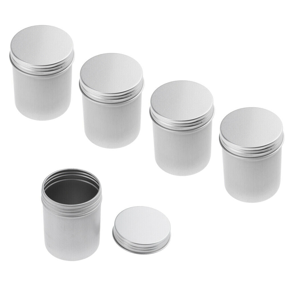 10pcs Aluminum Tin Jar Cans Container Cosmetic Soap Candle Travel 100ml 80ml