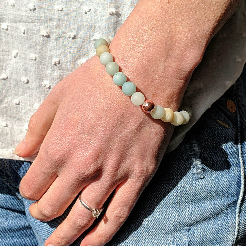 Bracelet Meditation Beaded Amazonite - New