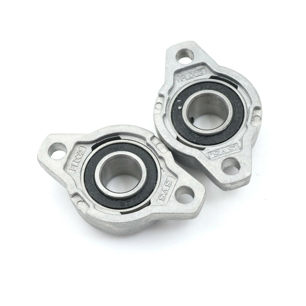 1Pair 15mm Bore Diameter KFL002 Pillow Block Bearing Flange Rhombic BearingsBDA