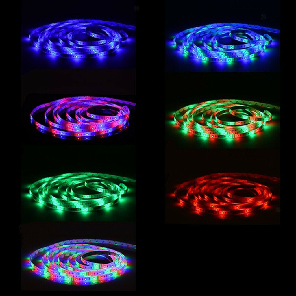 Cabinet RGB LED Flexible Light Strip Tape Bar TV Decoration Lamp 5V Full 5m