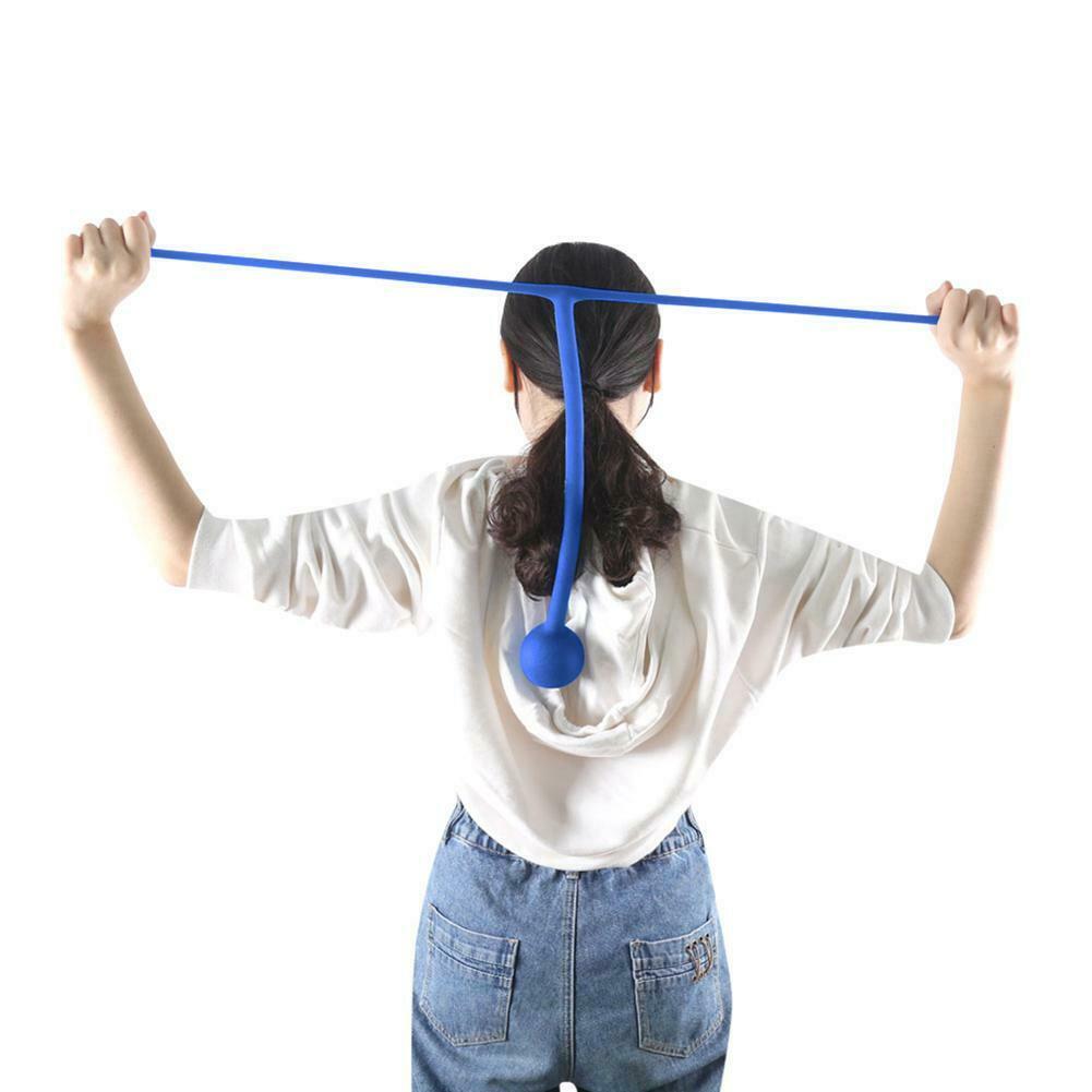 Stretch Fitness Pull Rope Ball Gym Strength Training Shaping Ball (Blue)  @