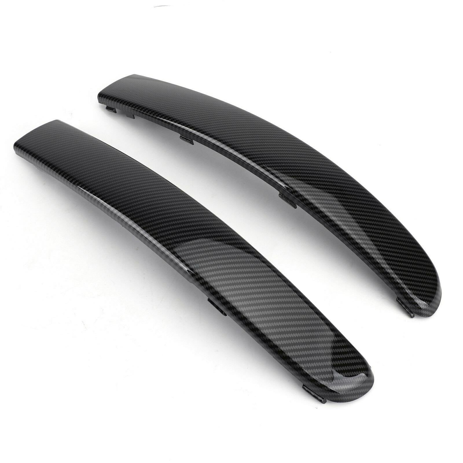 Pair Front Bumper Moulding Trim Carbon Fiber fit FIAT 500 2008-2015 CA