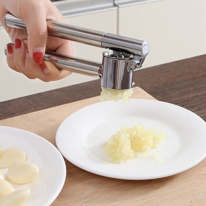 New Heavy Duty Stainless Steel Garlic Squeeze Press Portable Kitchen Tools FasR7