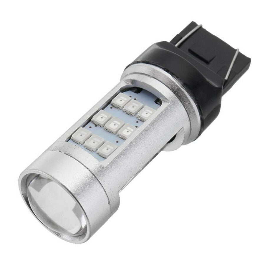 2pcs T20 7443 W21/5W Red LED Flashing Reversing/Brake Light 780LM Light No Delay