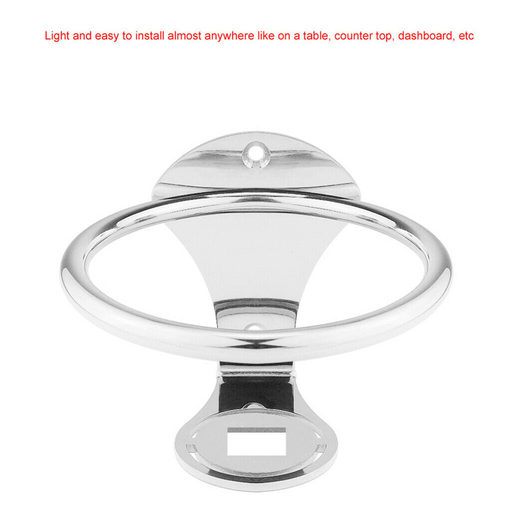 Boat Cup Drink Holder Adjustable 316 Stainless Steel Auto Bottle Holder 86mm