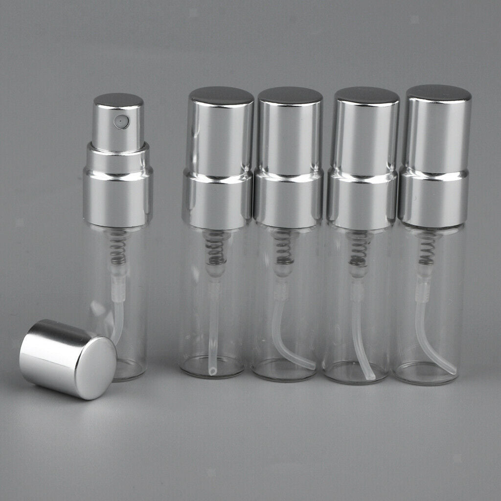 15x Mini Empty Perfume Aftershave Spray Bottles Travel Fine Mist Sprayer 3ml