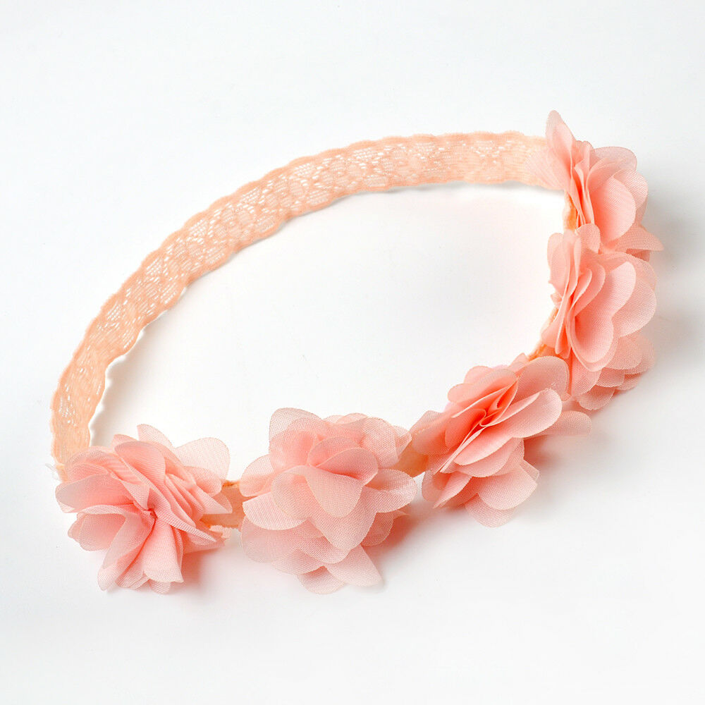 Wholesale Kids Baby Girl Lace Flower Toddler Headband Hair Band Headwear Gift
