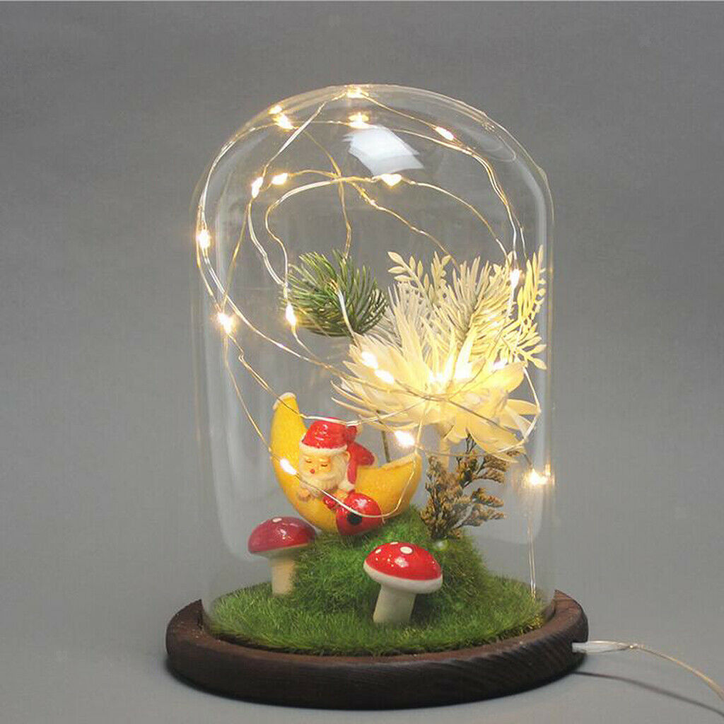 LED USB  Light Santa Claus Immortal Preservation Vase Christmas Decor